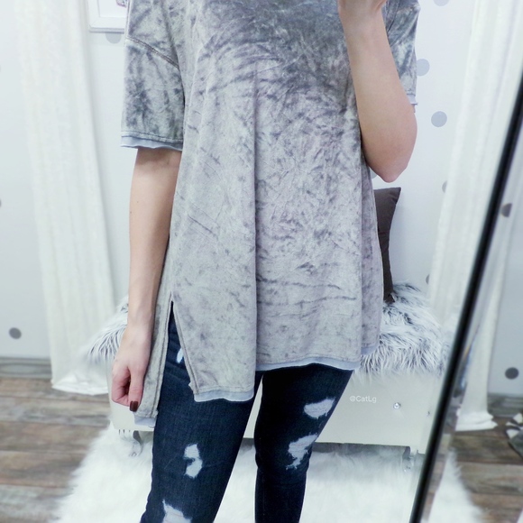 SALE Velvet Mineral Wash Top Tye Dye Wash Top - Picture 3 of 5